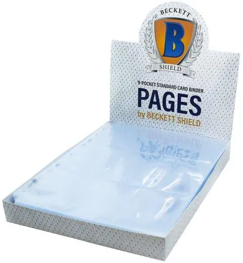 100 FEUILLES DE CLASSEUR - 9 POCHETTES - BECKETT SHIELD