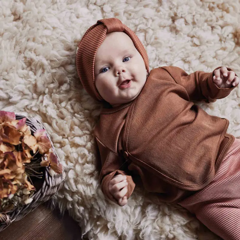 100% Merino Wool Also Cardigan - Caramel - newborn ONLY