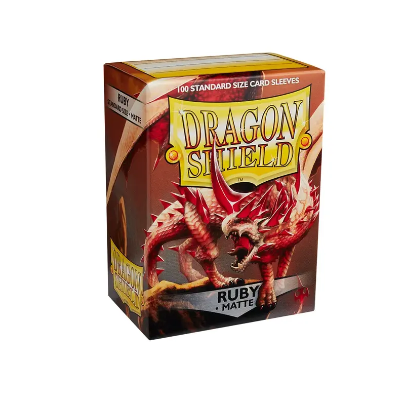 100 PROTEGES CARTES DRAGON SHIELD RUBY MATTE
