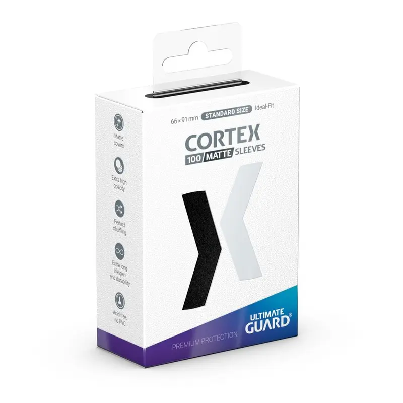 100 PROTÈGES CARTES NOIR MAT STANDARD ULTIMATE GUARD CORTEX