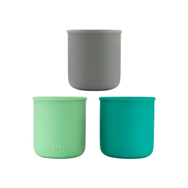 3 gobelets d’apprentissage en silicone Pura