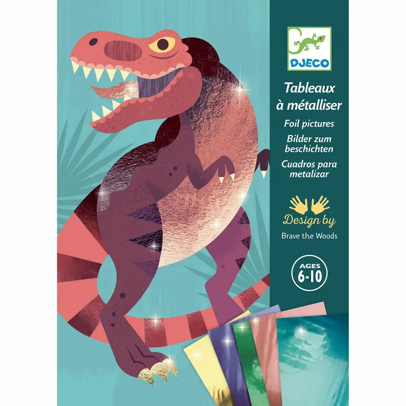 4 tableaux à décorer jurassic - Djeco