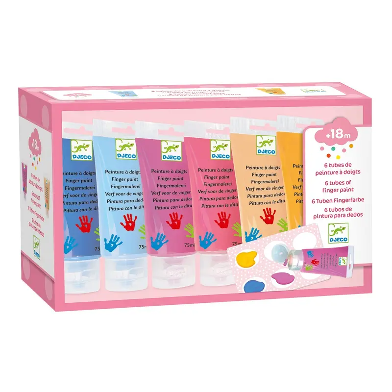 6 tubes peinture à doigts sweet - Djeco