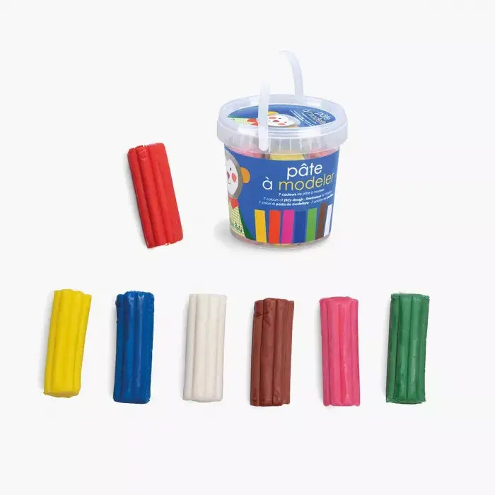 7 pâtes à modeler en seau Les Popipop- Moulin Roty