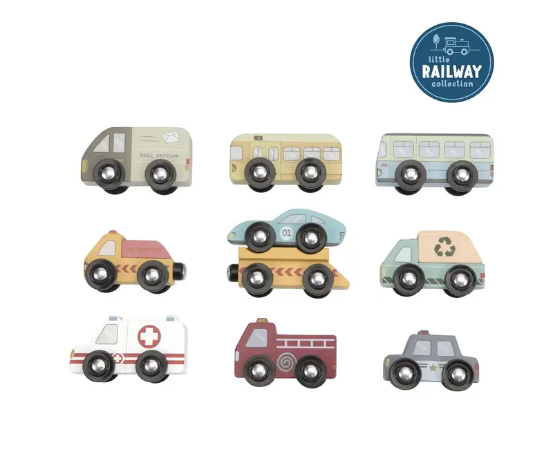 9 vehicules pour circuit de train - LITTLE DUTCH