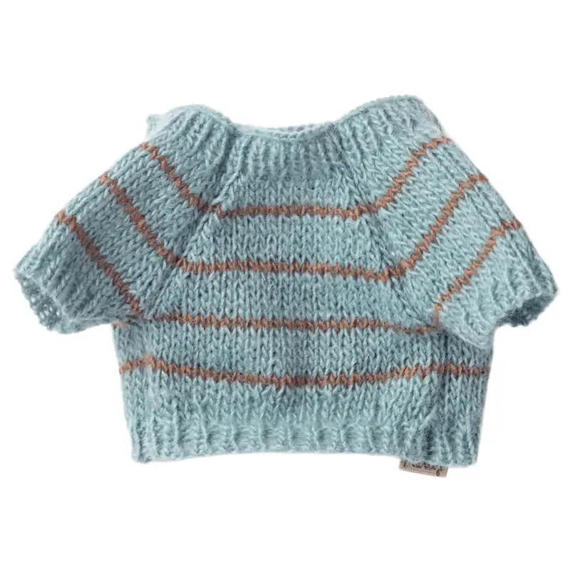 Accessoire Chiot, Petit, Pull Tricoté - Bleu Poudré