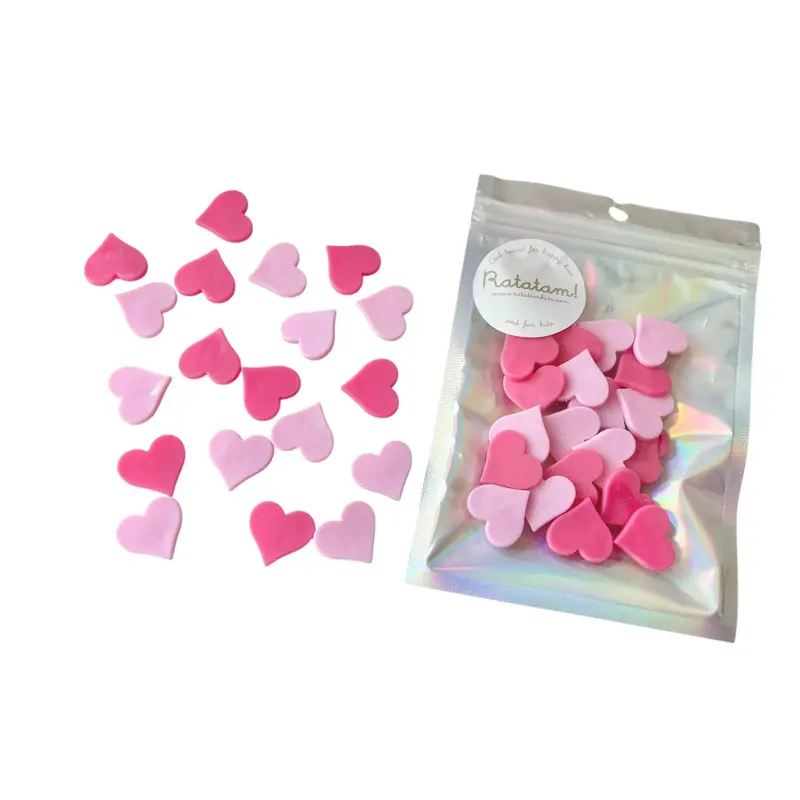 Accessoires à clipser sur les rayons des roues du vélo - Coeur rose - Ratatam