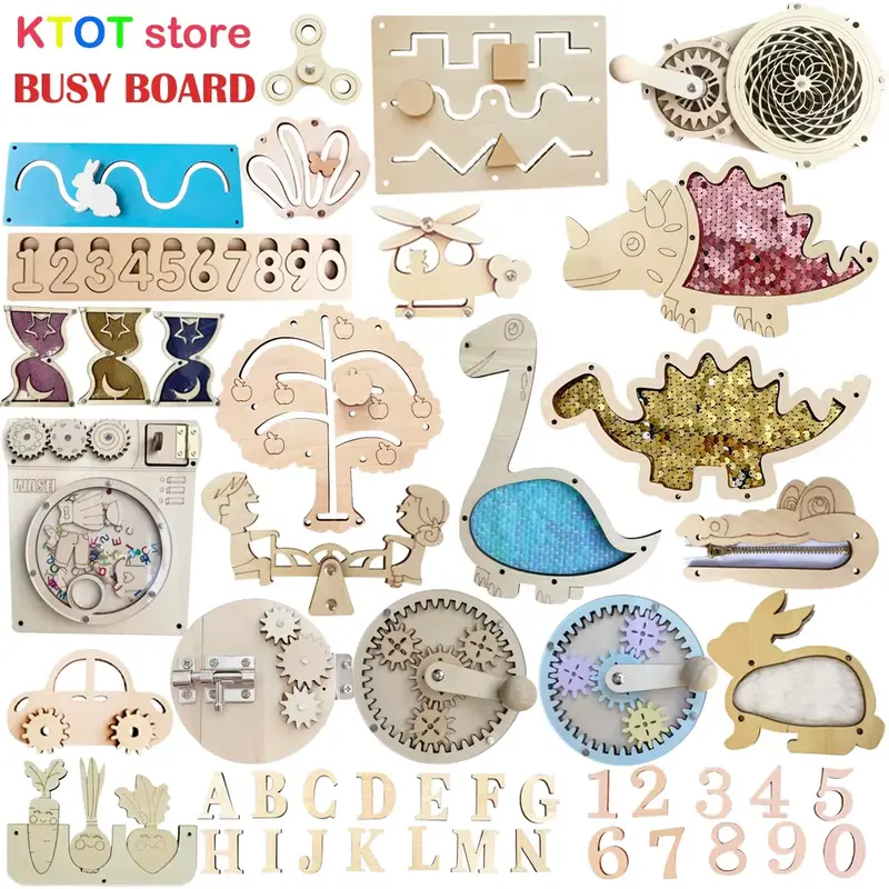 Accessoires Planche d'Activités Montessori Bois