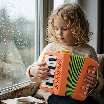Accordéon enfant électronique avec 10 touches