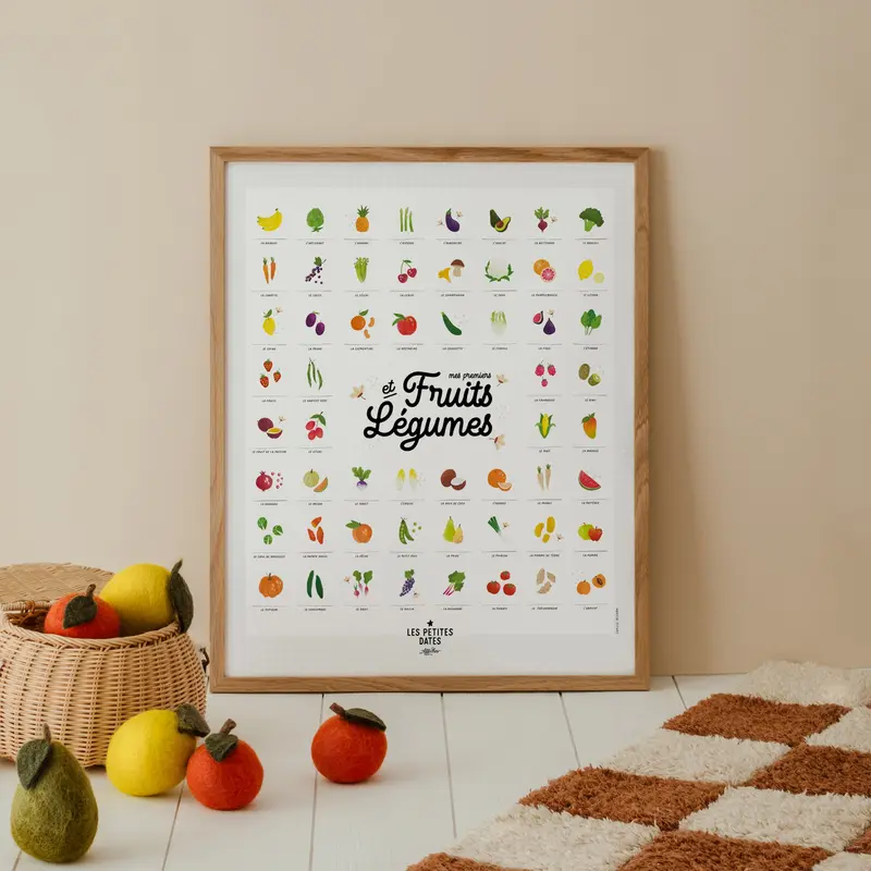 Affiche « Mes premiers fruits et légumes »