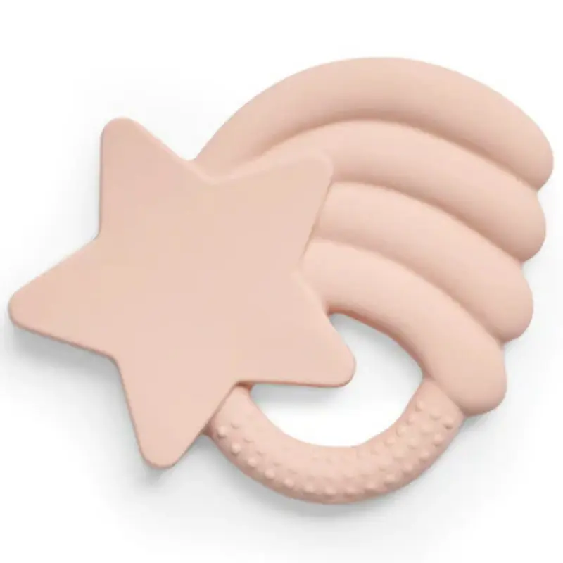Anneau de dentition en caoutchouc Etoile filante - Pale Pink