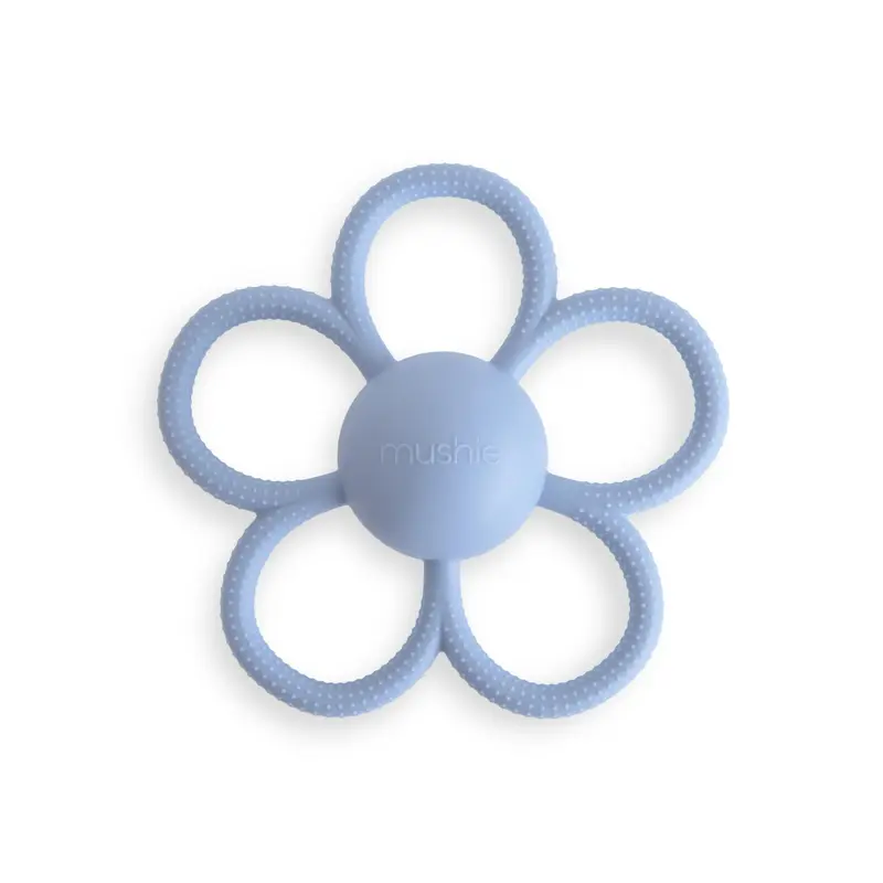 anneau de dentition hochet daisy faded denim - mushie