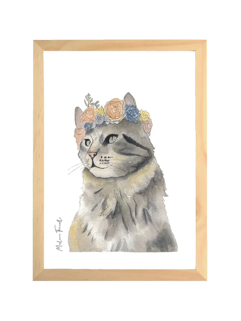 Aquarelle en cadre Jennie Minette - Marlene Fancelli Art