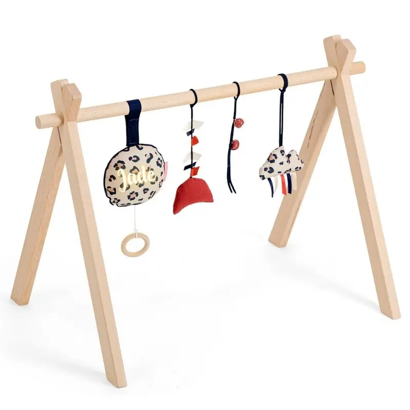 Arche d'éveil en bois de hêtre avec coussin musical - motif Baker