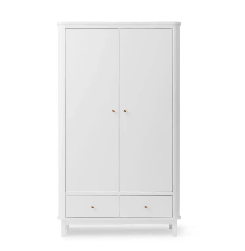 Armoire 2 Portes Wood, Blanc