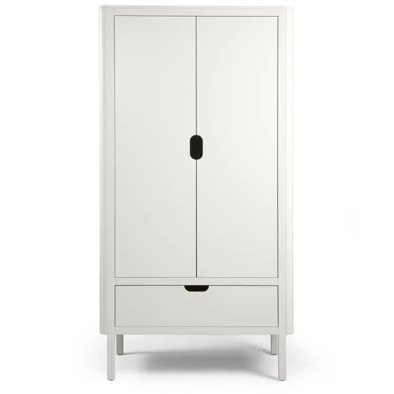 Armoire Sebra, Double Porte, Blanc Classique
