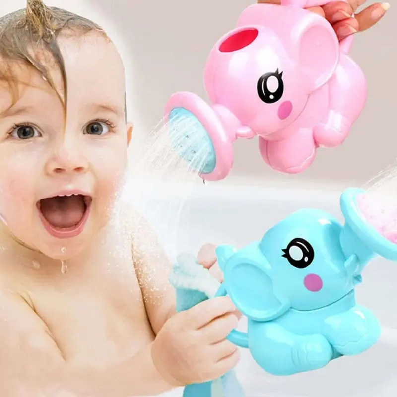 Arrosoir Bébé Éléphant Silicone Alimentaire – Jouet de Bain Souple Sans BPA