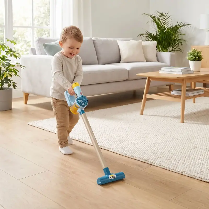 Aspirateur enfant avec aspiration réelle – Jouet balai éducatif