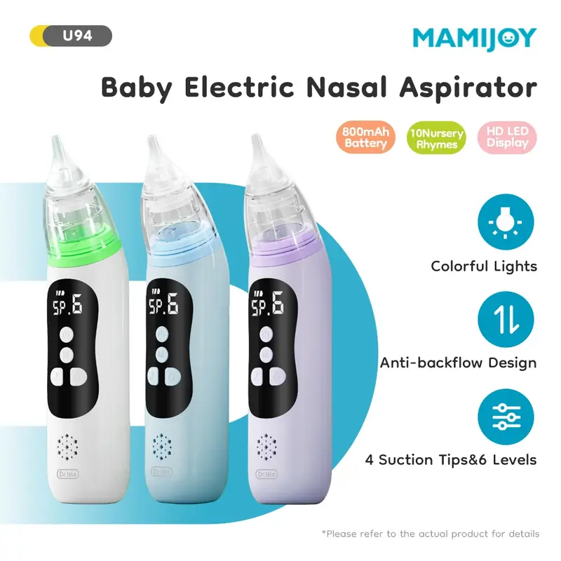 Aspirateur nasal électrique bébé MAMIJOY - 6 modes aspiration silicone grade alimentaire musique