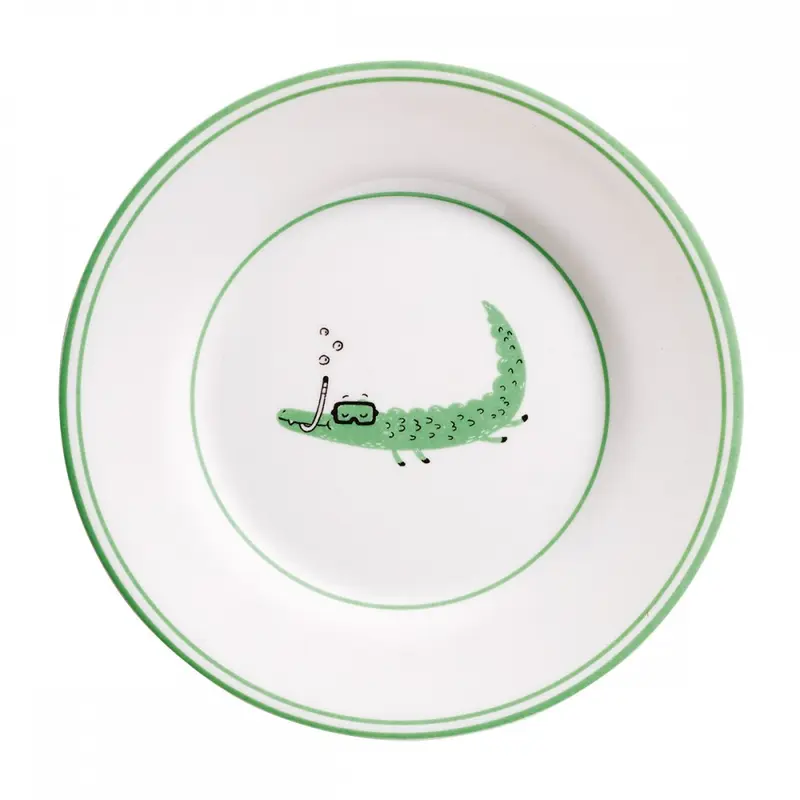 Assiette croco LPC & Petit Jour Paris