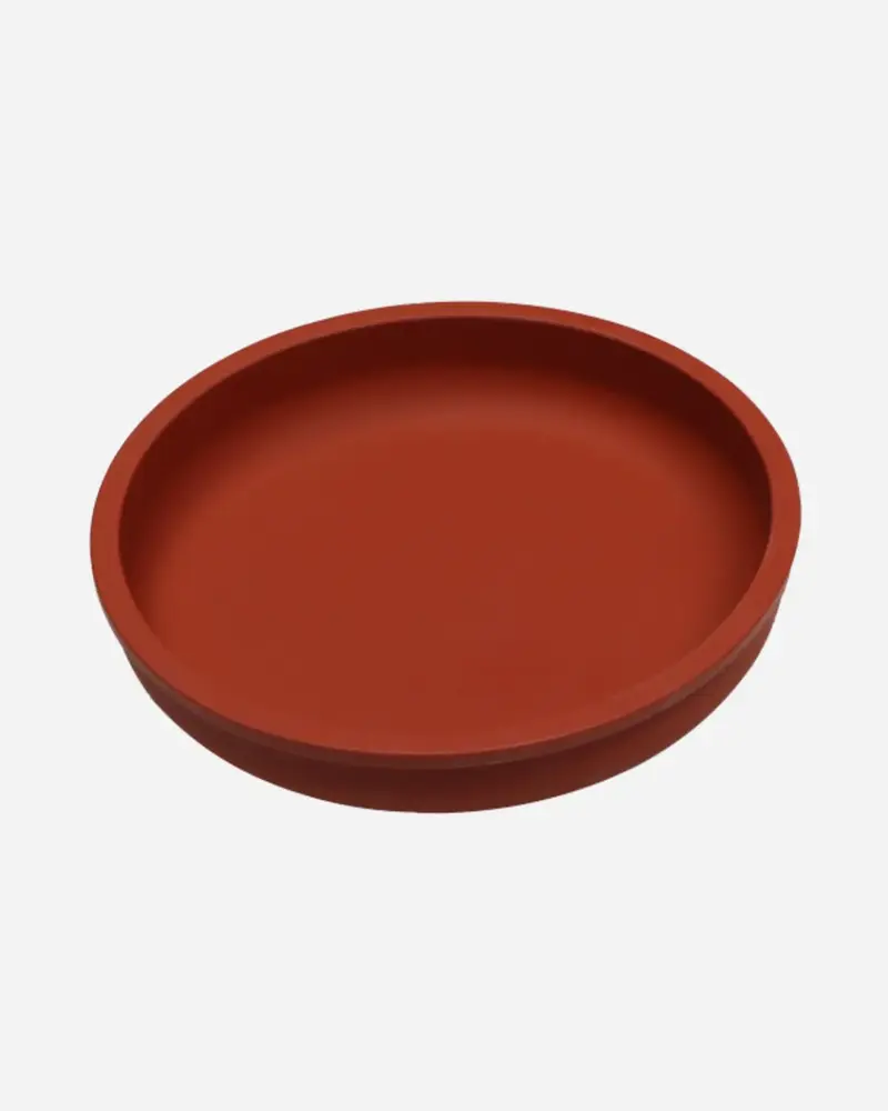 Assiette en silicone rouille