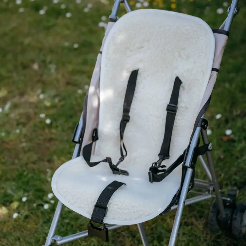 Assise pour poussette & siège auto en laine trame coton Sassoupi - Naturel