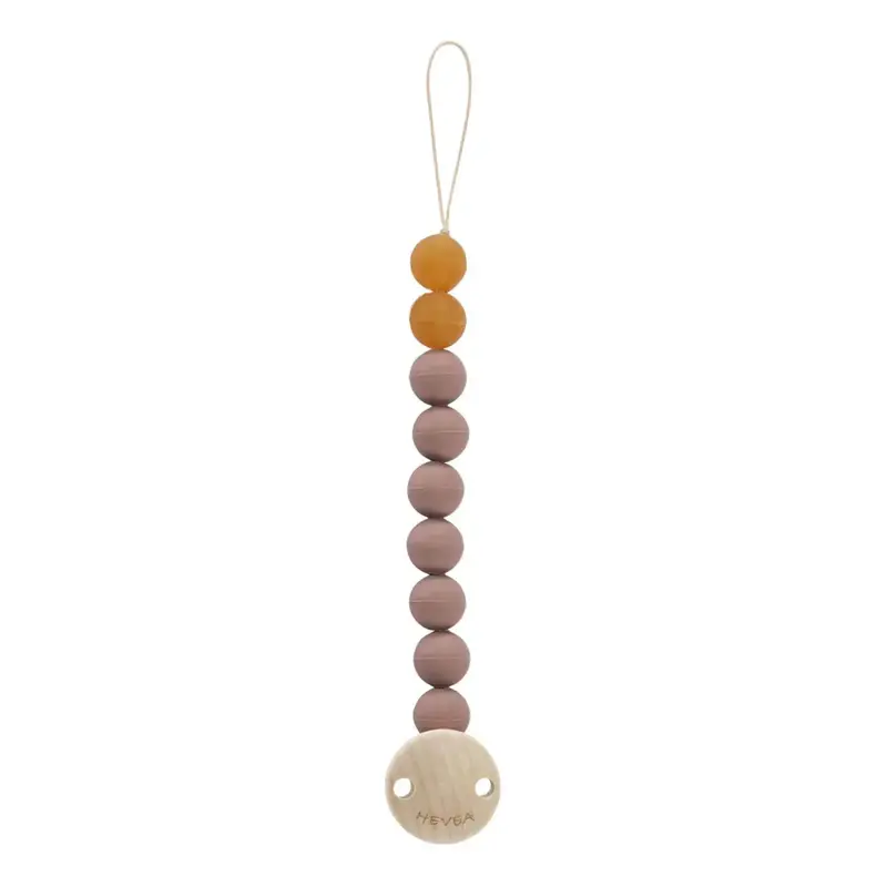Attache-sucette en caoutchouc naturel Hevea - Tan beige