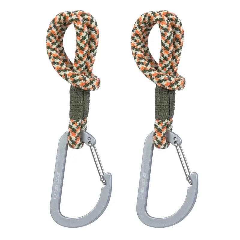 Attaches poussettes corde olive/rouge/vanille x2 - LASSIG