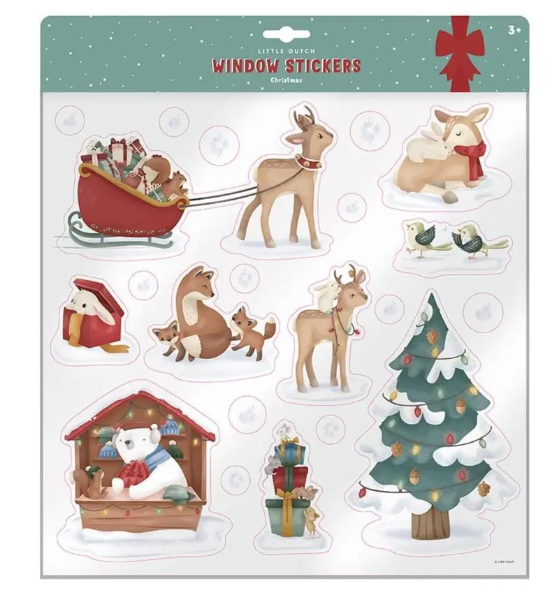 Autocollants de fenêtre Noel- LITTLE DUTCH