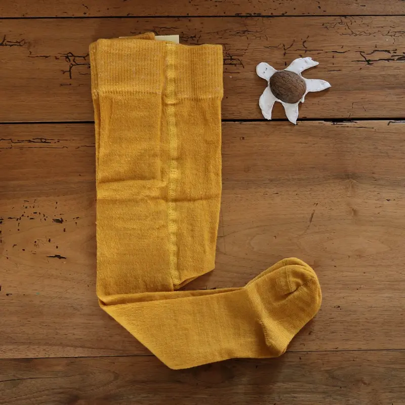Baby Wool/Cotton Tights - Dandelion - 0-18m