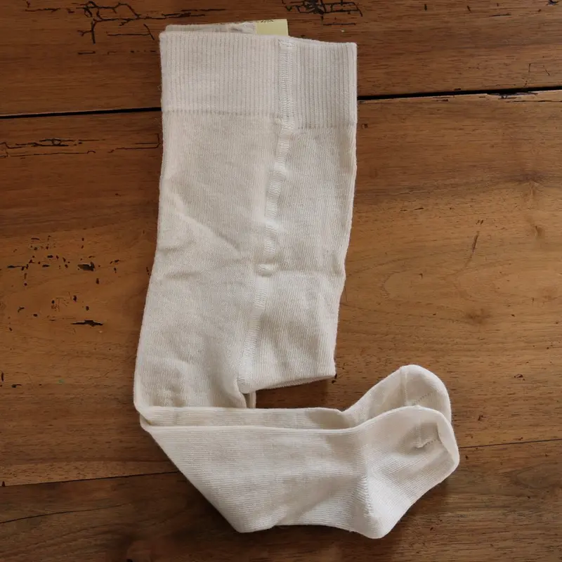 Baby Wool/Cotton Tights - Ecru - 0-18m