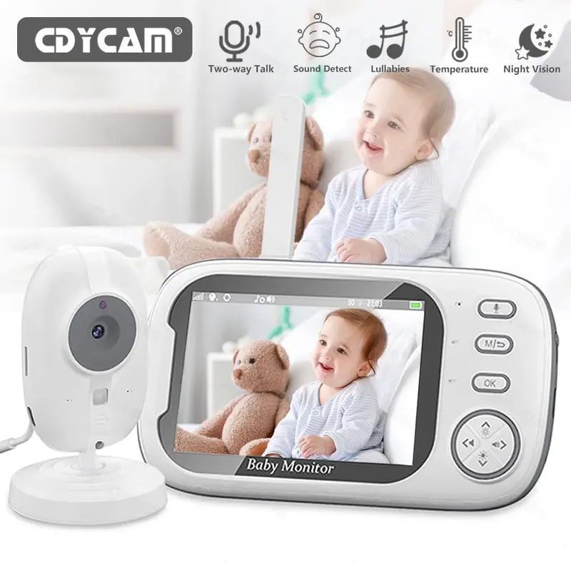 Babyphone vidéo 3,5 pouces sans fil Mybooni — Vision nocturne surveillance température