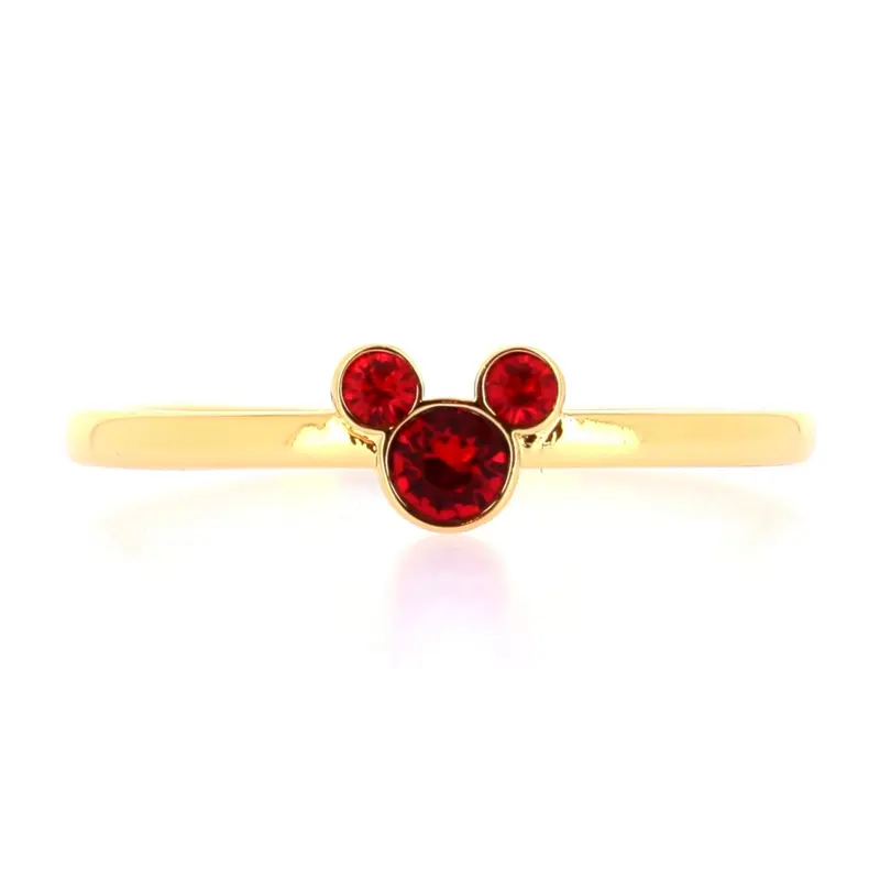 Bague Mickey Cristal Rouge