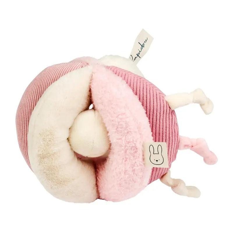 Balle d’activités Lapidou – 17 cm – rose – Nattou