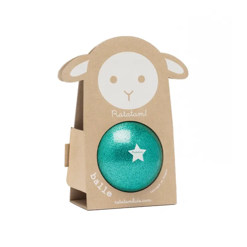 Ballon mouton 10 cm - Bleu canard vert - Ratatam