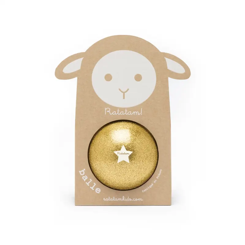Ballon mouton 10 cm - Doré - Ratatam