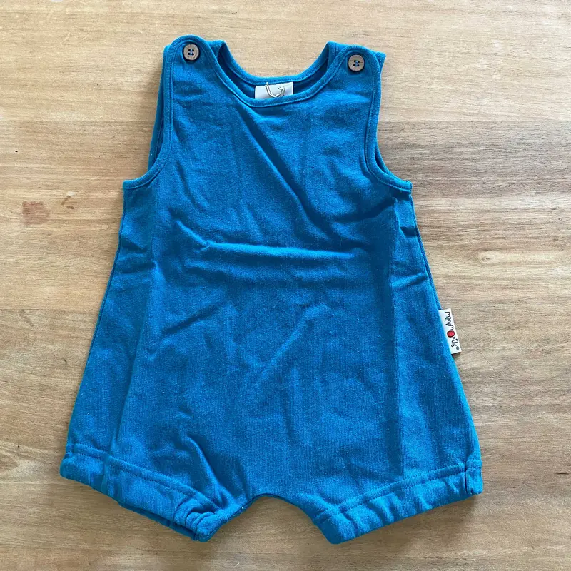 Barboteuse bébé évolutive en chanvre & coton bio Manymonths - Caribbean Blue