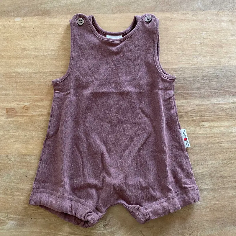 Barboteuse bébé évolutive en chanvre & coton bio Manymonths - Choco Biscuit
