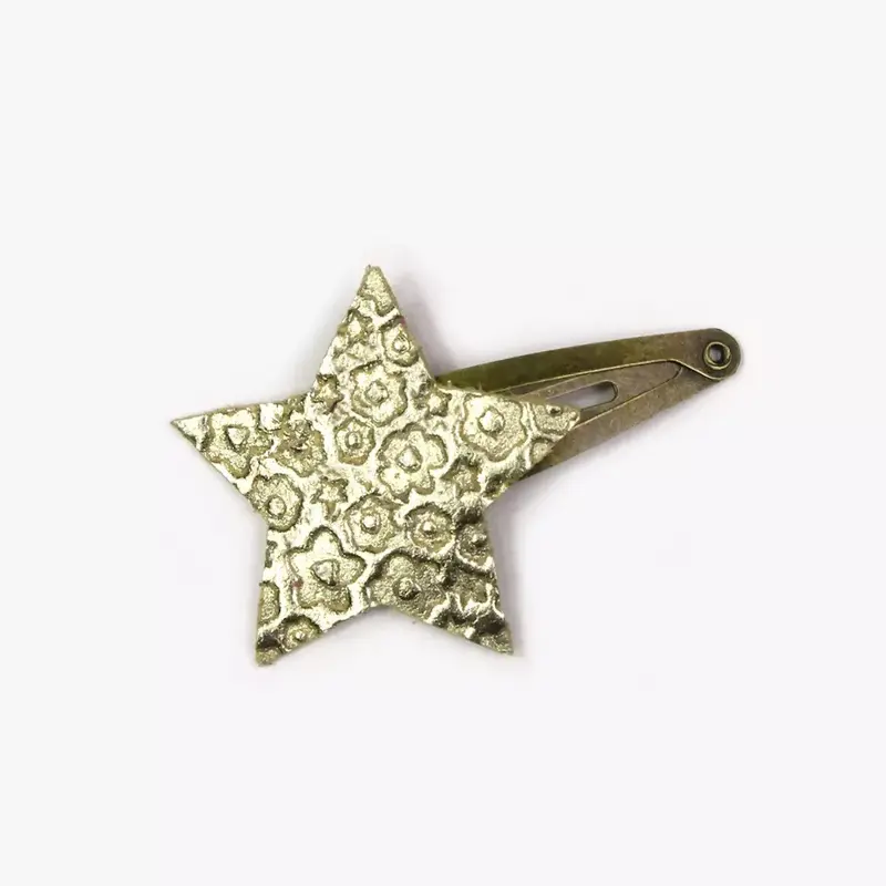 Barrette clic-clac étoile or