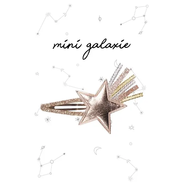 Barrette Étoile filante Dorée - Mini Galaxie