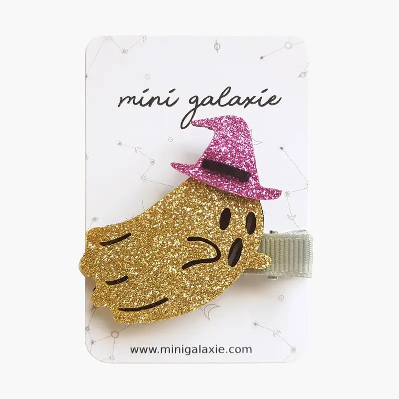 Barrette pince Fantôme pailleté Halloween - Mini Galaxie