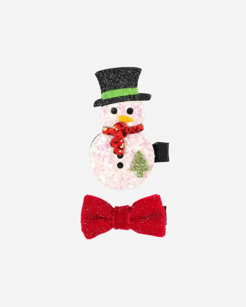 Barrettes bonhomme de neige