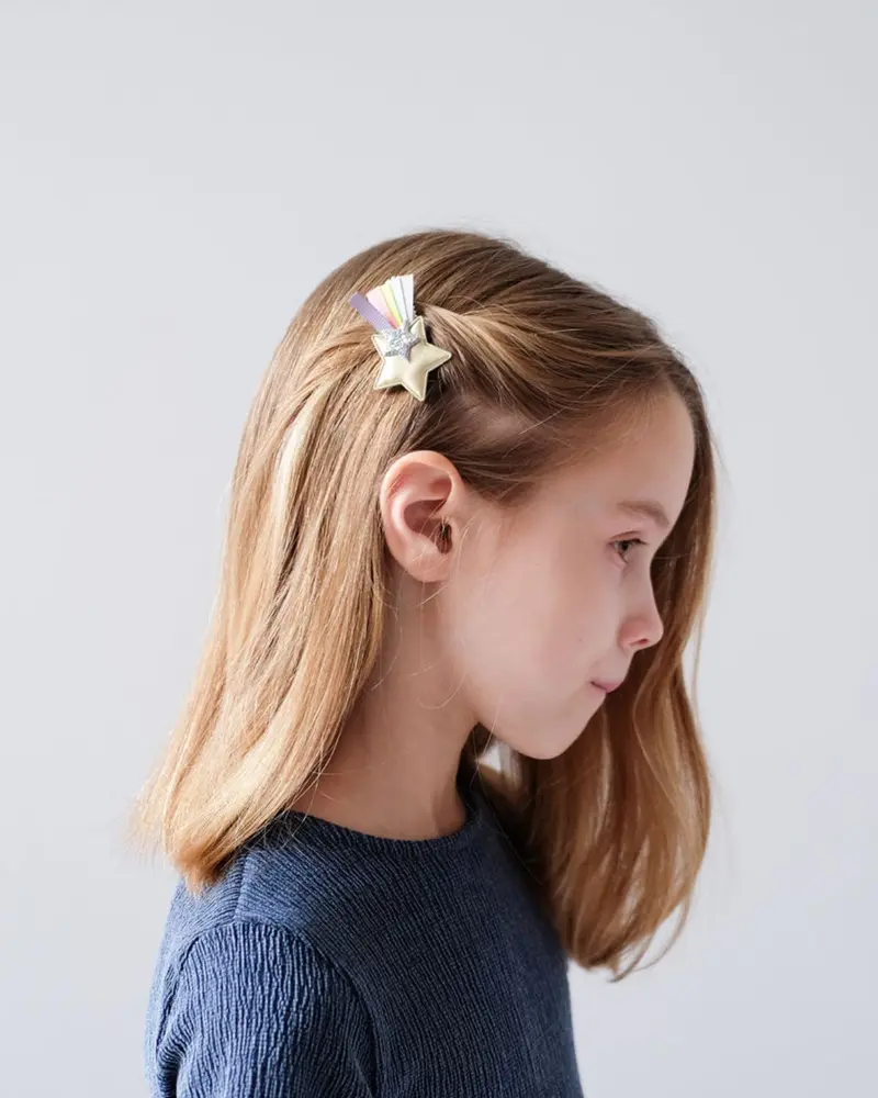 Barrettes étoiles filantes pailletées