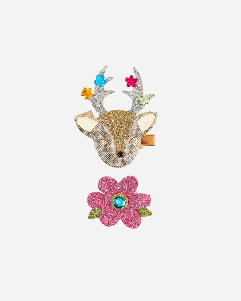 Barrettes renne argent