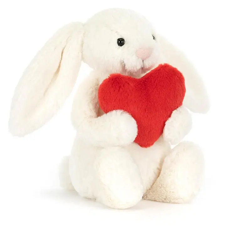 Bashful red love heart bunny bunny - JELLYCAT