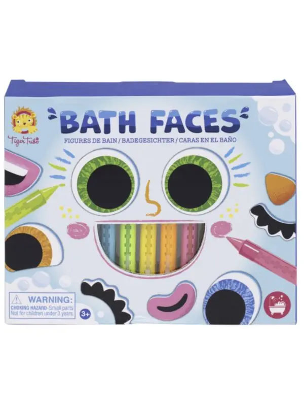 Bath faces pour le bain avec 5 crayon de bain - tiger tribe