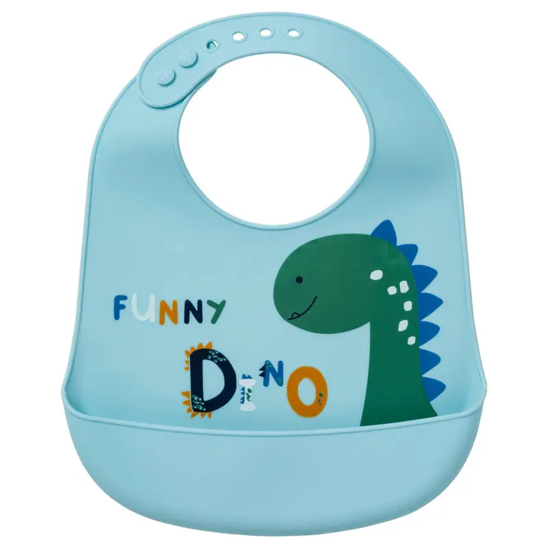 Bavoir à réservoir imperméable 6 mois - Funny Dino