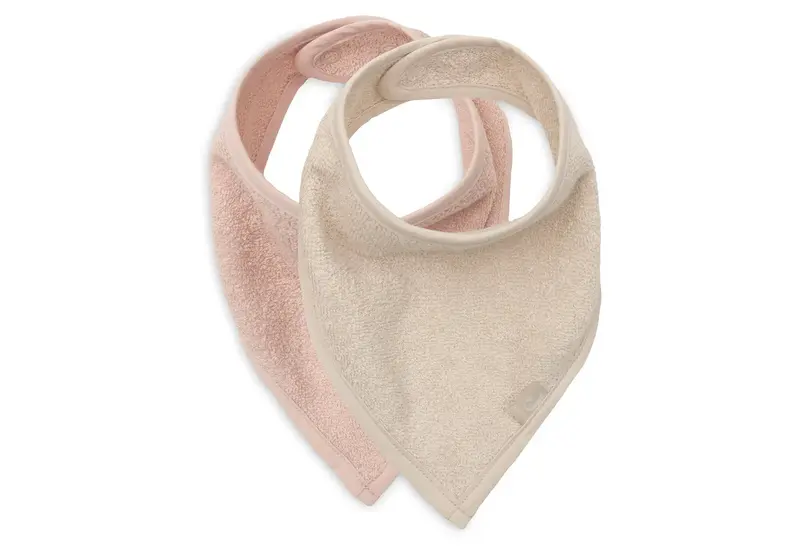 Bavoir Bandana (2pack) silk rose/sand- JOLLEIN
