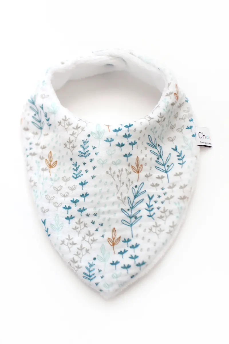 Bavoir bandana double gaze Oeko-tex