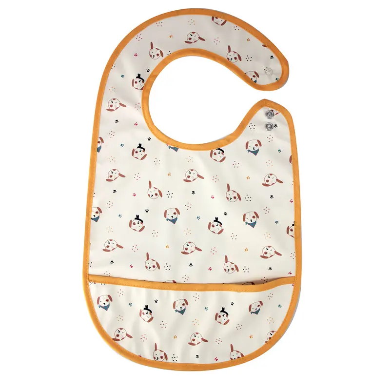 Bavoir bébé 6 mois 24x39 cm en Polyester Toutou